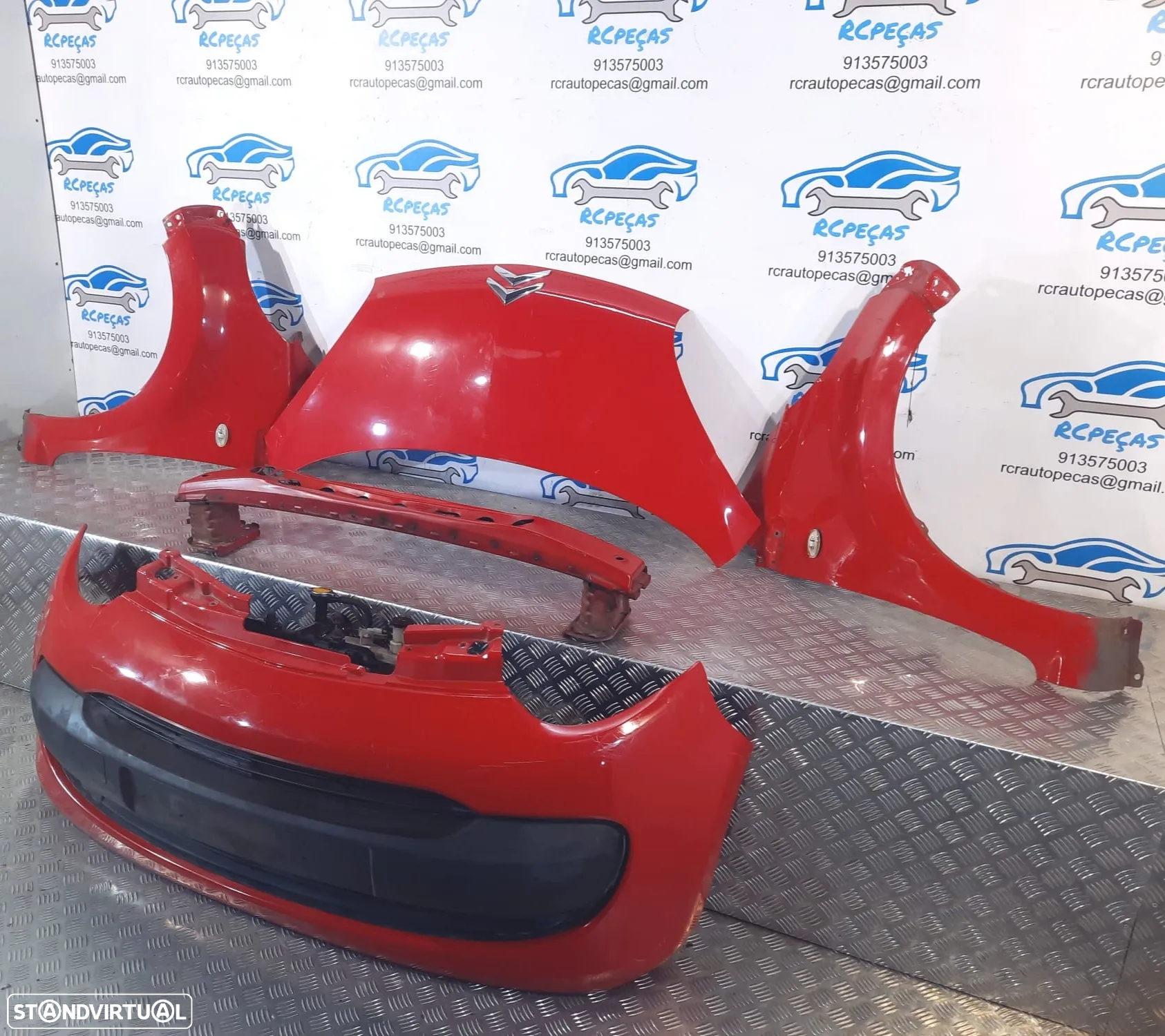 FRENTE COMPLETA CITROEN C1 FASE 1 CAPOT PARACHOQUES GUARDA-LAMAS RADIADOR VENTILADOR REFORÇO - 2