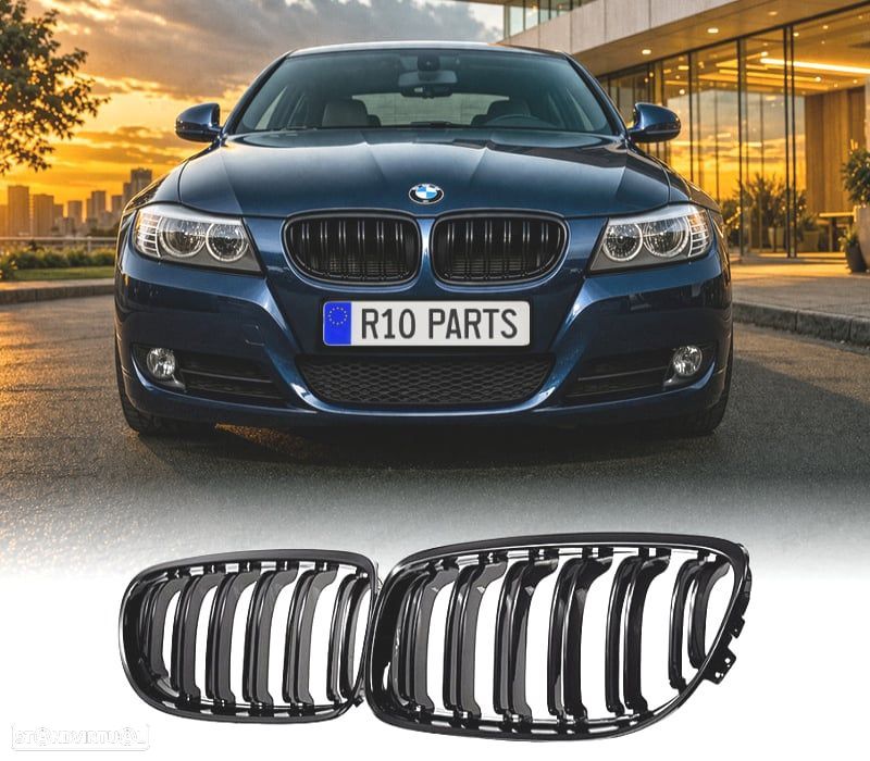 GRELHAS BMW E90 LCI 08-12 LOOK M3 PRETO BRILHANTE - 1