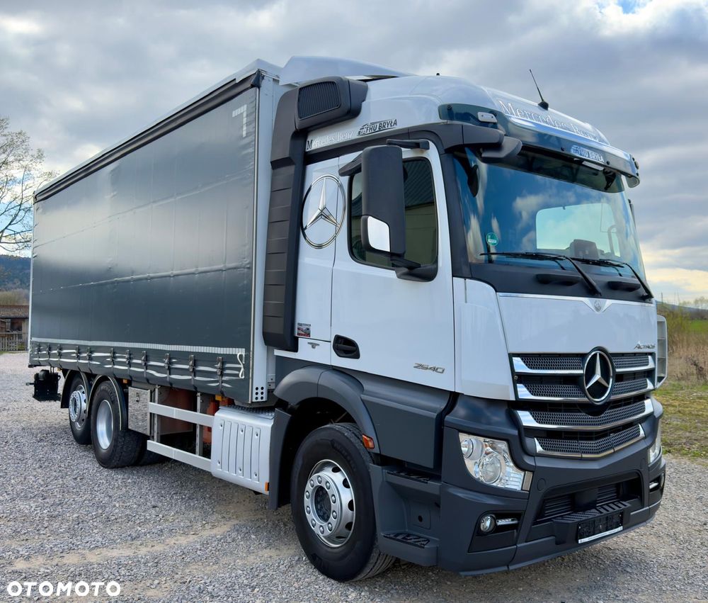 Mercedes-Benz ACTROS 2540 / 2545 / FIRANKA / ZSUWANY DACH / WINDA / / 3 OSIE / 14.5T ŁADOWNOŚĆ/ BURTO - FIRANKA / 18 EUROPALET / AUTOMAT / Z NIEMIEC / 2018 / E6 / - 1