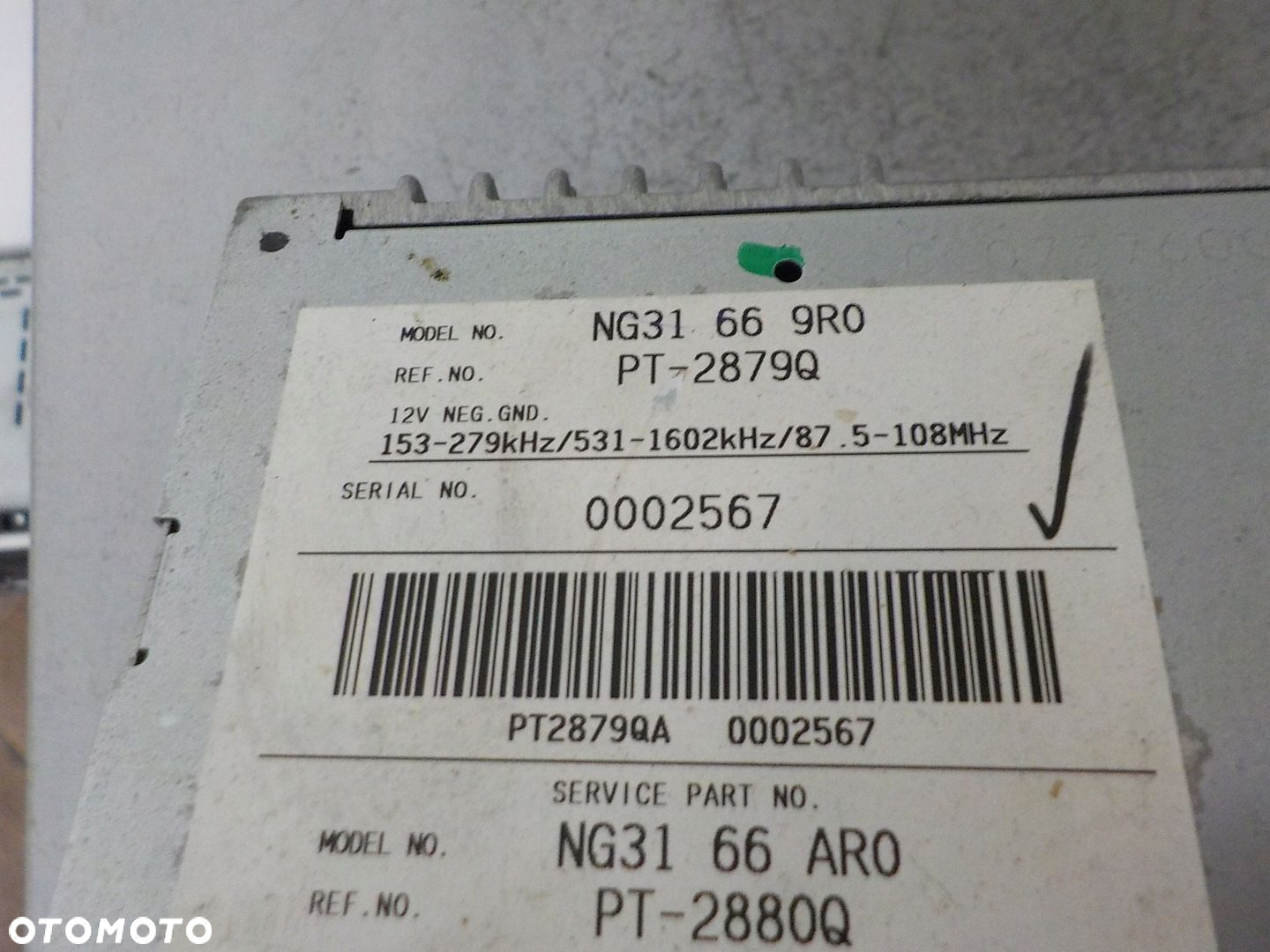 MAZDA MX-5 II RADIO FABRYCZNE NG31669R0 - 2