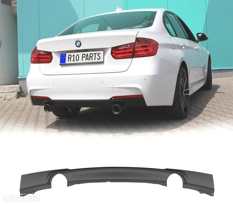 DIFUSOR BMW F30 DUPLA SAIDA LOOK M PERFORMANCE - 1