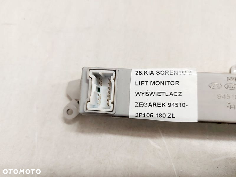 KIA SORENTO II 2 LIFT MONITOR WYŚWIETLACZ ZEGAREK 94510-2P105 - 7