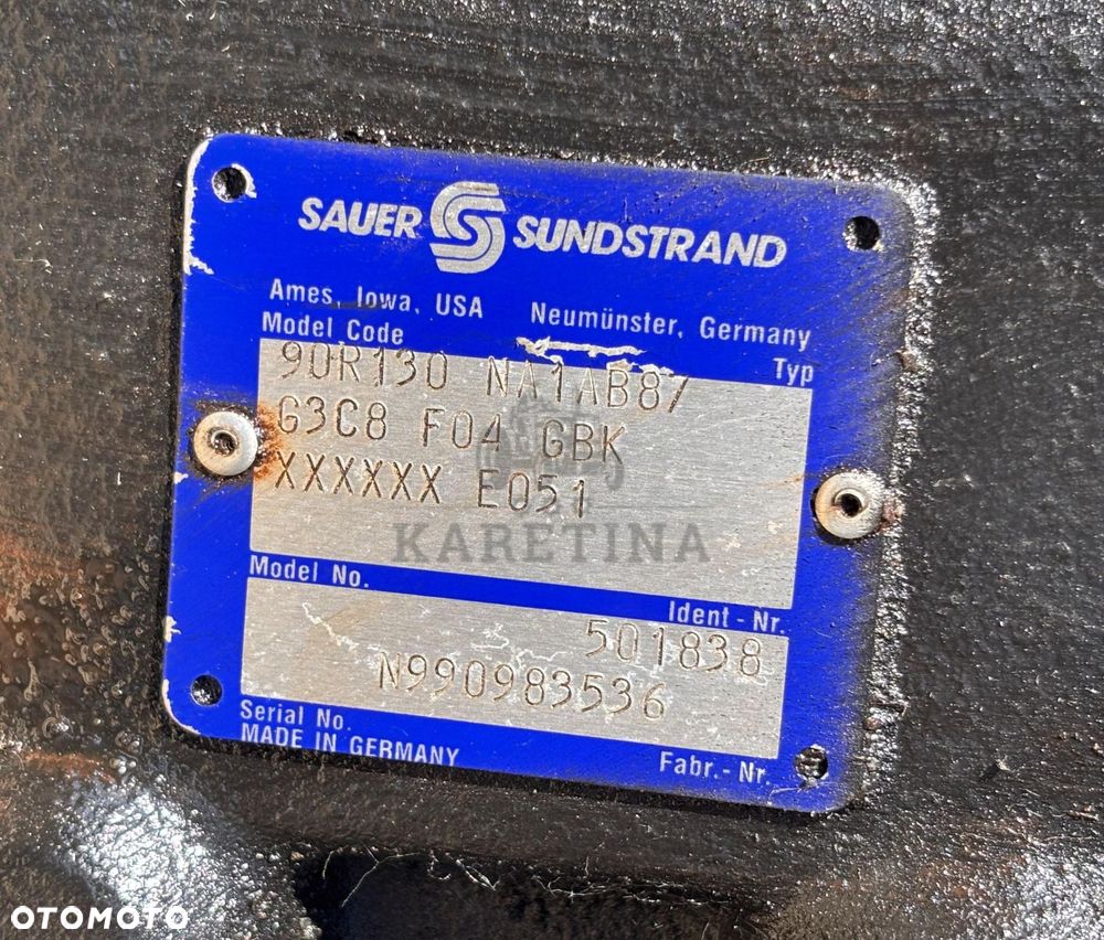 Sauer Danfoss 90R130 NA1AB87 501838 Hydromotor Pompa Hydrostatyczna Tłokowa Manualna Na Linkę - 6