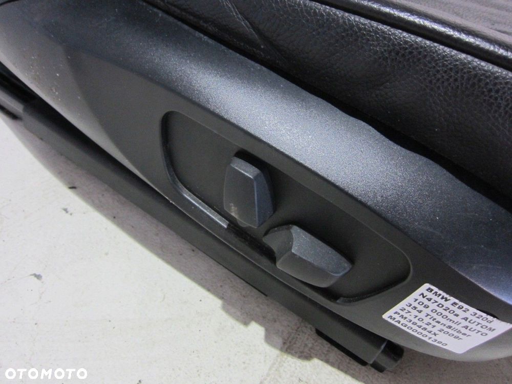BMW E92 320D FOTELE SKÓRA TAPICERKA KANAPA OPARCIE - 7