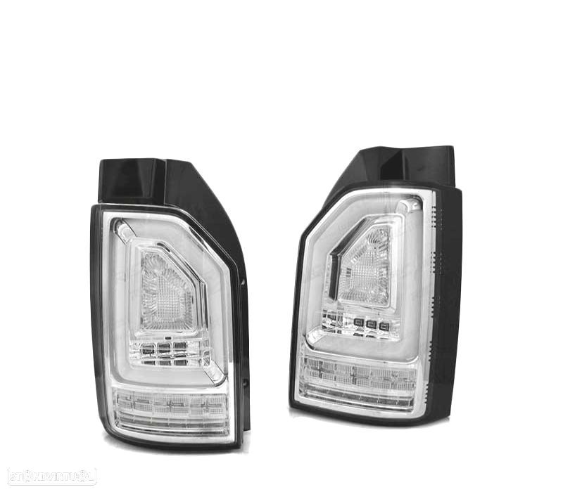 FAROLINS TRASEIROS LED DINÂMICO PARA VOLKSWAGEN VW T6 15-19 CHROME CROMADO 2 ÓTICAS - 2