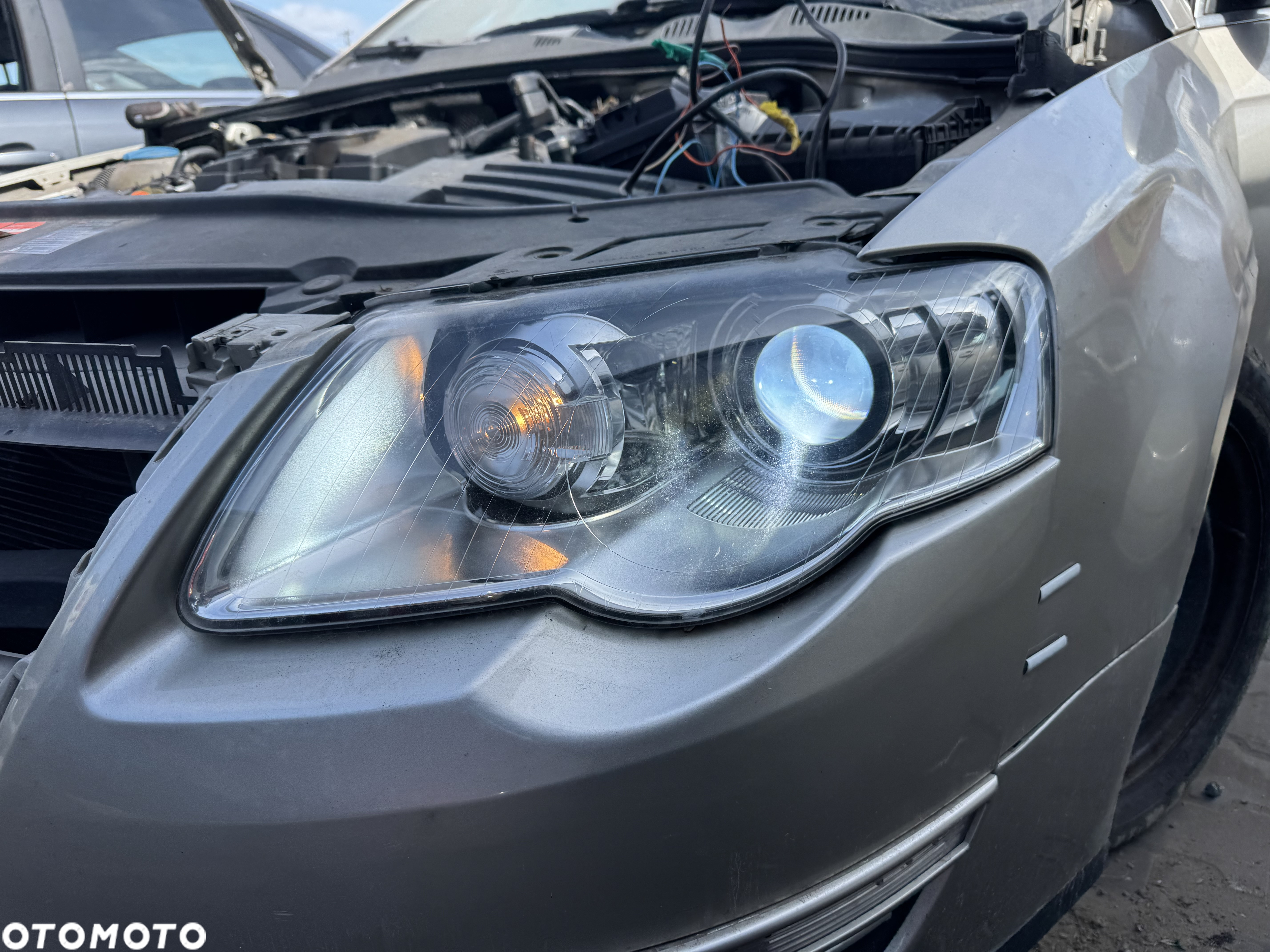 Volkswagen Passat b6 złoty złota maska drzwi pas przedni lampa bi xenon lampy bi xenon błotnik prawy lewy lusterko prawe lewe zderzak przód przedni LD1M LD1W - 3