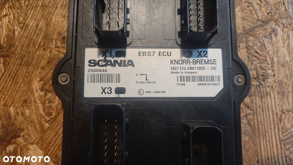 # SCANIA R S XPI ALBATROS EURO 6 DC13 2017r KOMPUTER STEROWNIK MODUŁ EBS EBS7 ECU 0486110005 2530946 - 3