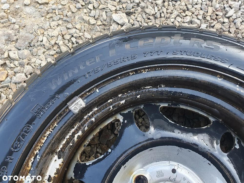 SMART FORTWO 2X KOŁA FELGI R15 5.5J ET-1 3x112 OPONY ZIMOWE HANKOOK WINTER I*CEPT RS 6MM 175/55/R15 - 3