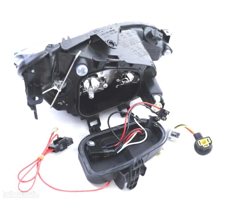 FARÓIS PEUGEOT 206 98-06 FUNDO PRETO H4 OEM - 4