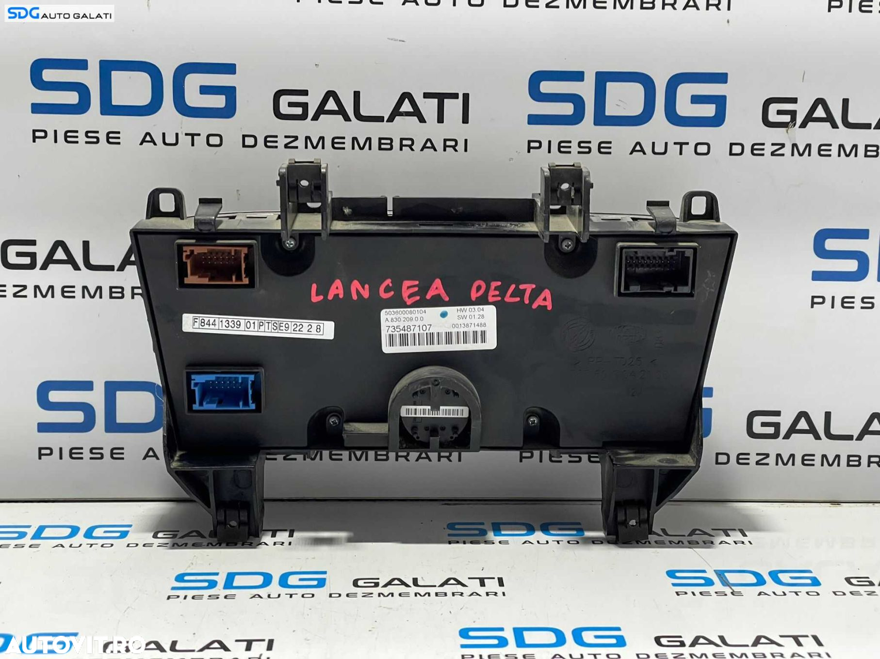 Panou Unitate Comanda AC Aer Conditionat Clima Climatronic Lancia Delta 3 2008 - 2014 Cod 735487107 [L2878] - 3