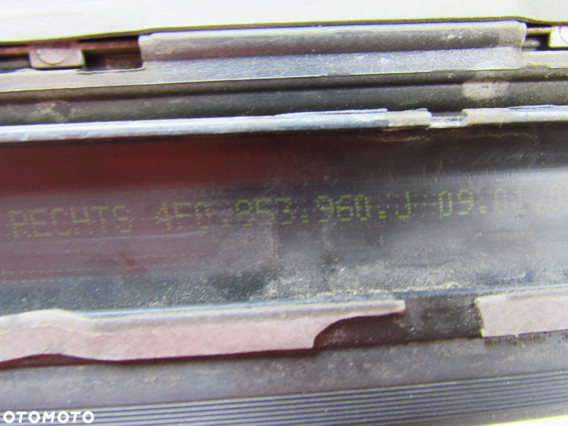 AUDI A6 C6 LIFT 09-11 LISTWA DOLNA DRZWI PRZOD PRAWA LY1Q 4F0853960 CHROM - 8