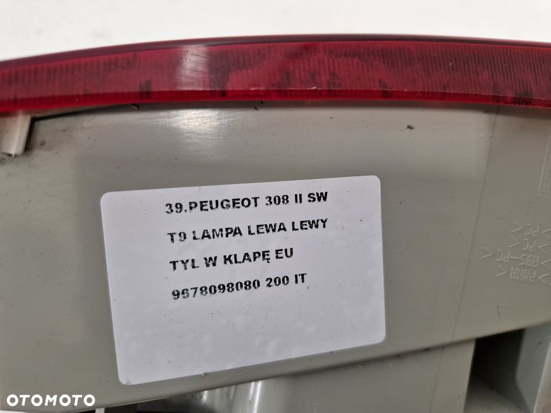 peugeot 308 2 ii t9 sw kombi lift lampa lewy tył w klapę lewa tylna 9678098080 - 7