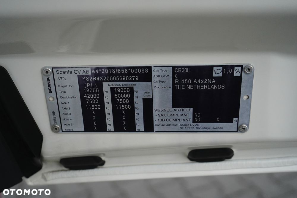 Scania / R 450 / EURO 6 / ACC / RETARDER / I – COOL / BAKI 1400 L - 11