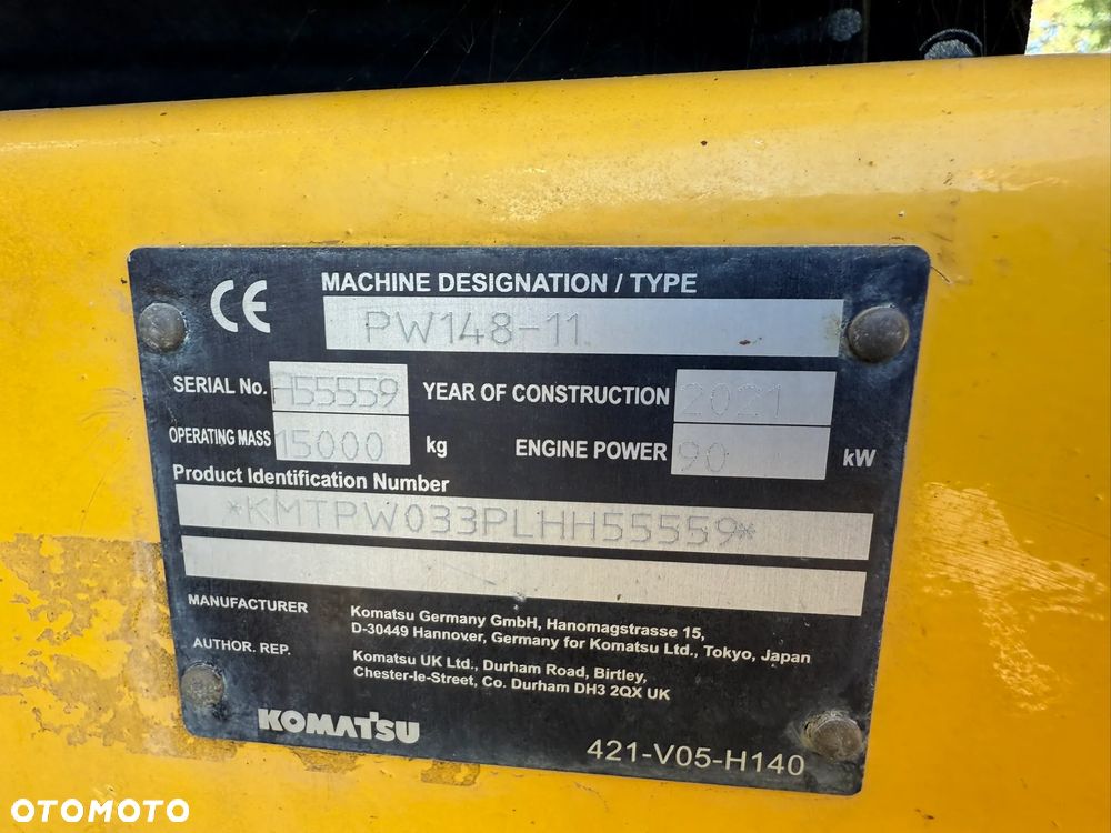 Komatsu PW 148 -11 - 10