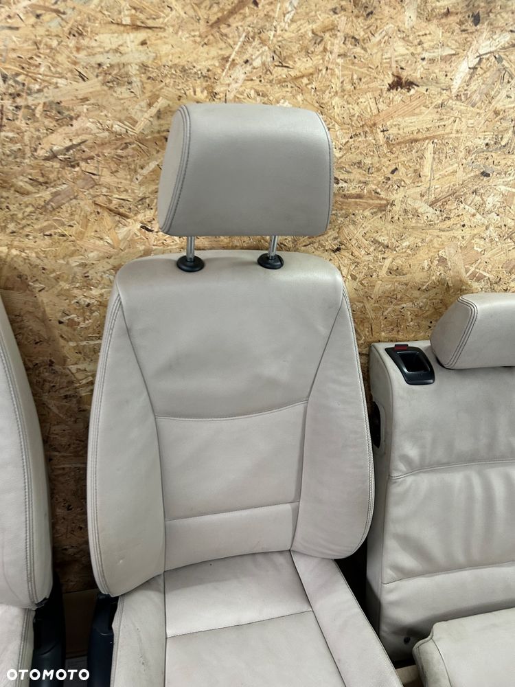 Bmw x3 f25 komplet foteli fotele tapicerki boczki jasna skóra komplet - 11