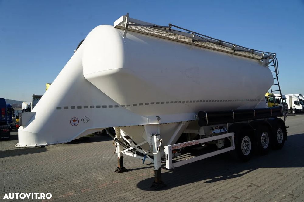 Feldbinder / REMORCA CIMENT / 3 COMPARTIMENTE / 37.000 L / SILOC / PENTRU MATERIALE VRAC / AXĂ RIDICATĂ / SAF / JANTE DIN ALIAJ - 4
