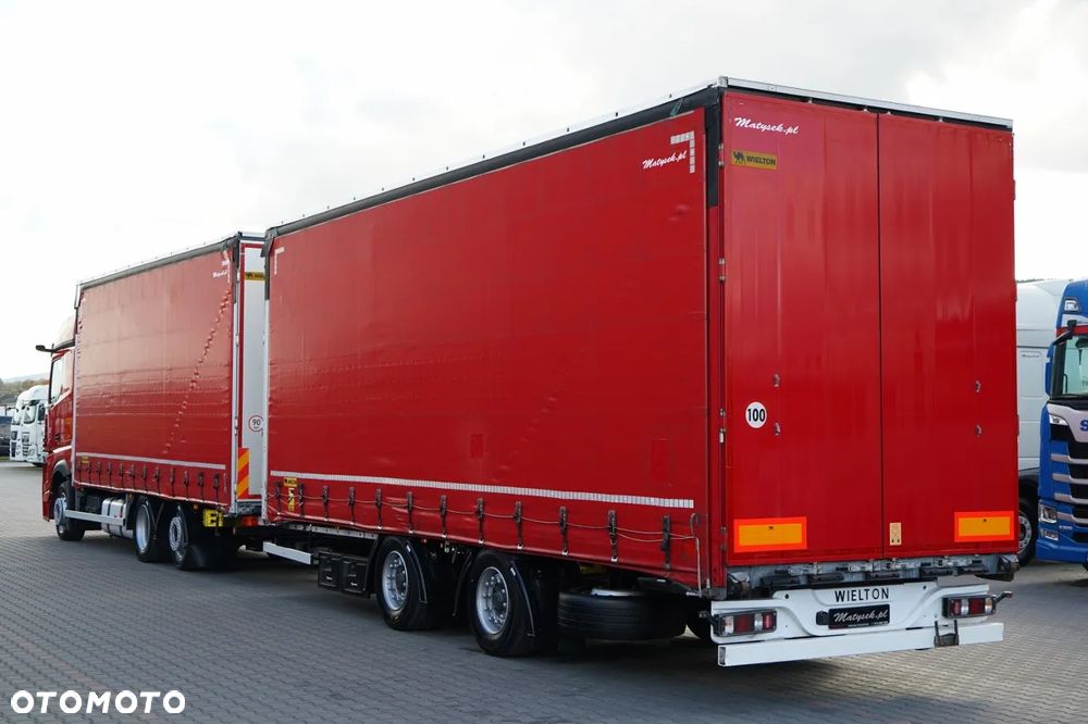 Mercedes-Benz ACTROS 2545 / ZESTAW TANDEM 120 M3 / PRZEJAZDOWY / 6x2 / OŚ PODNOSZONA / BIG SPACE / WIELTON / 2021 - 4