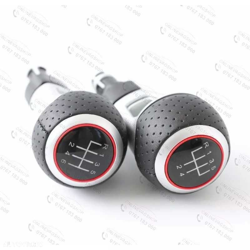 Nuca schimbator S line piele perforata Audi A3,A4 B6,B7,B8,A5,A6,Q5,TT - 3