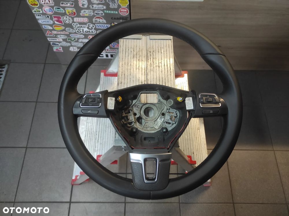 KIEROWNICA 3 RAMIENNA SKÓRA SKÓRZANA MULTIFUNKCJA R LINE VW TIGUAN PASSAT B6 B7 CC SIROCCO CADDY GOLF 5 6 TOURAN EOS POLO 5 6 WYSYŁKA !!! - 1