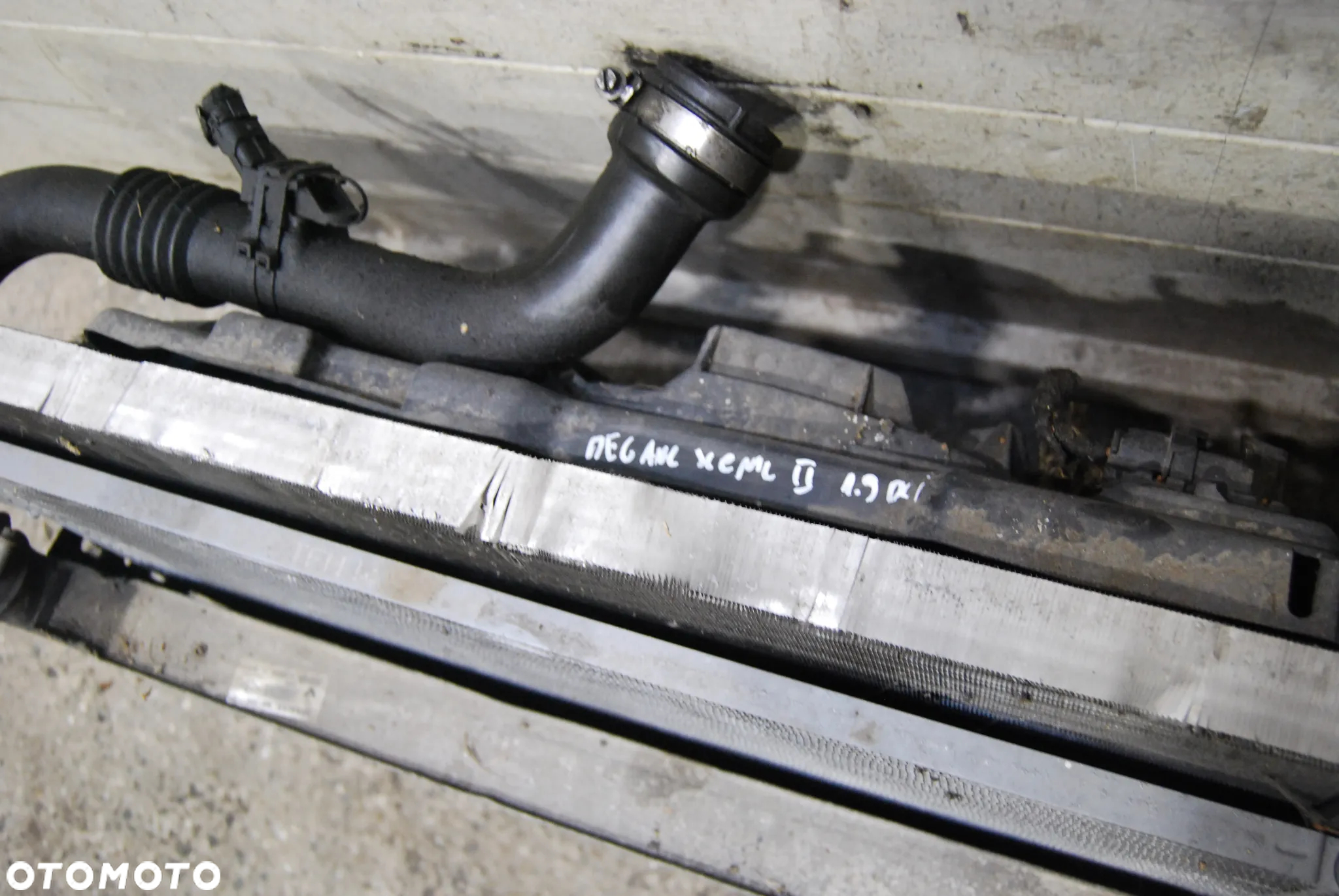 CHŁODNICE WODY KLIMATYZACJI INTERCOOLERA WENTYLATOR 8200115540 RENAULT MEGANE SCENIC II 1.9 DCI KOMPLET - 3