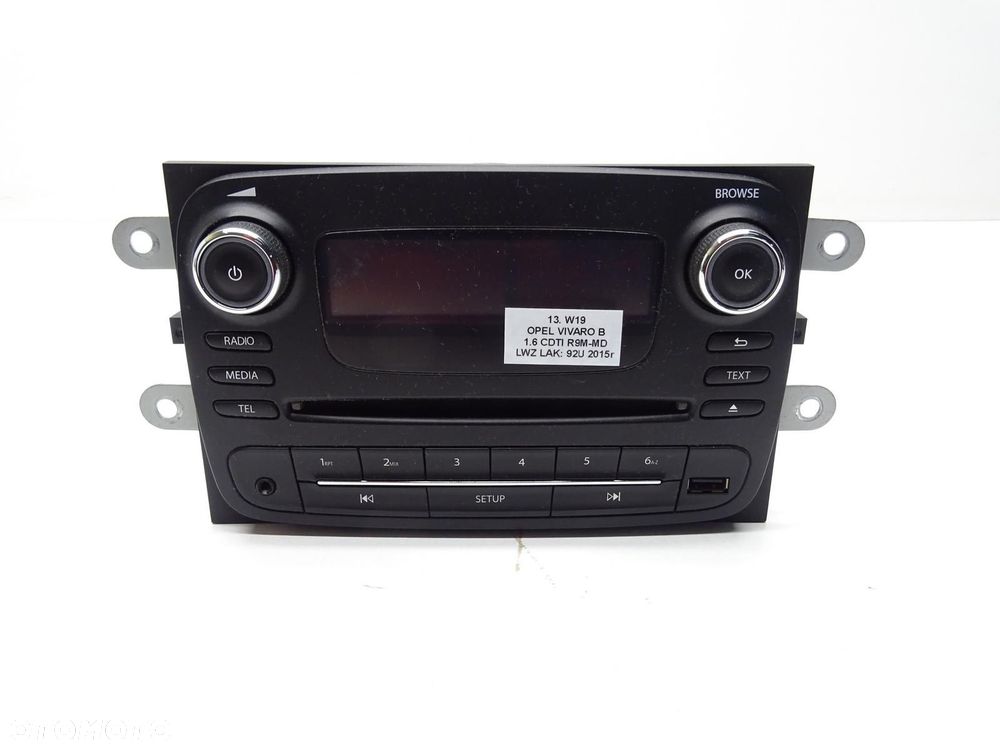 RADIO RADIOODTWARZACZ CD 93458577 OPEL VIVARO B TRAFIC III - 1