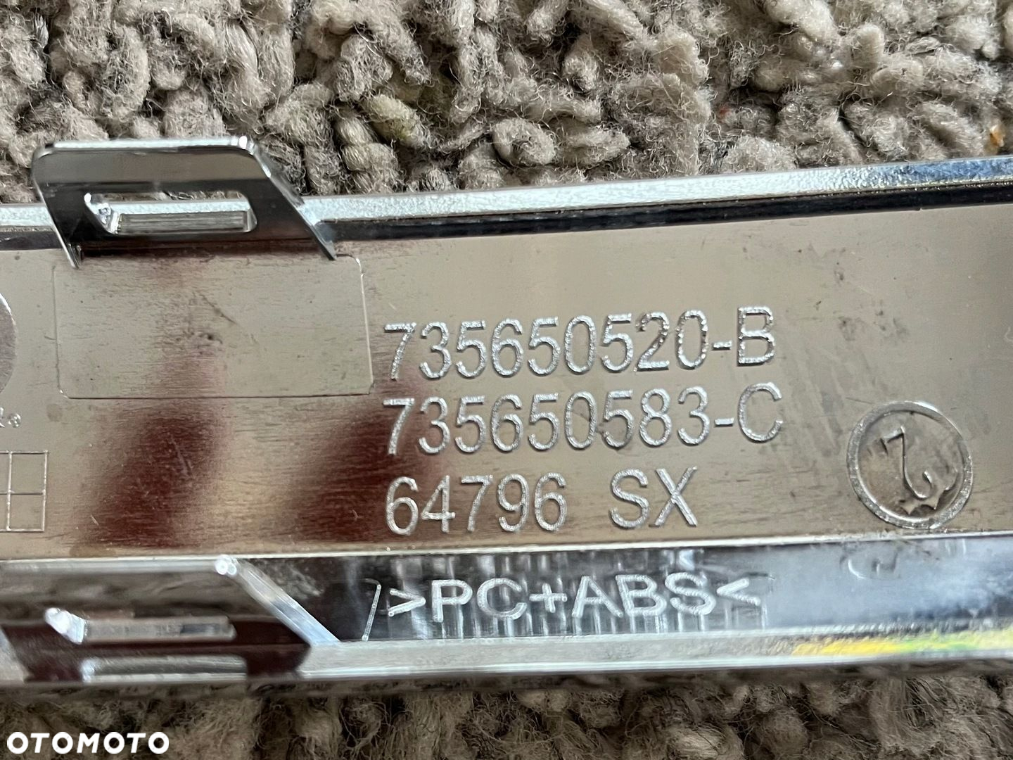 Fiat 500 LIFT LISTWA ZDERZAKA PRZÓD 735650520B - 7