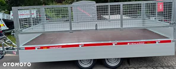 TEMARED TRANSPORTER 3617/2 C 2T + nadstawki siatkowe, najazdy alu - 3