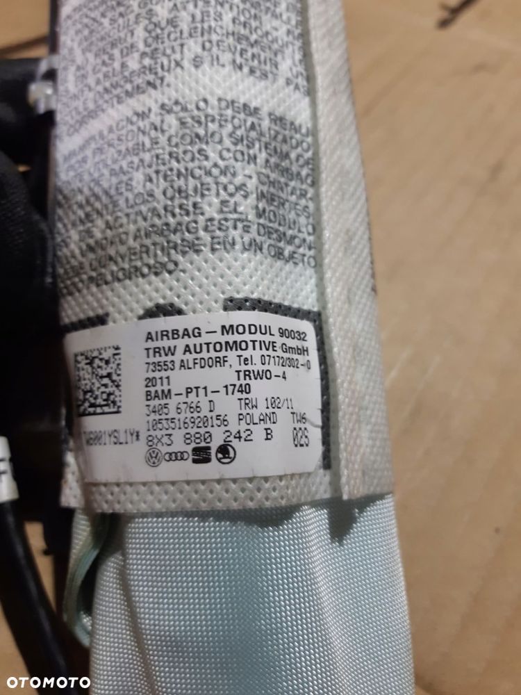 AUDI A1 8X PODUSZKA AIRBAG FOTELA PRAWA 8X3880242B - 5