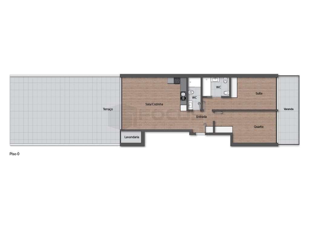 Apartamento T2 com terraço para venda em Ílhavo - NOVO - Grande imagem: 5/24
