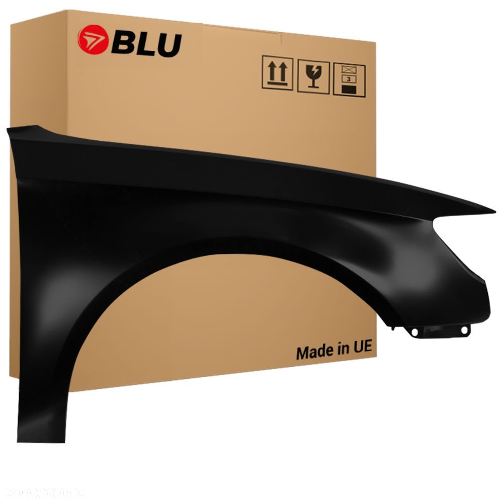 BLU Błotnik Audi A6 C7 LY9B Prawy Czarny 2011-2018 przód BrillantSchwarz