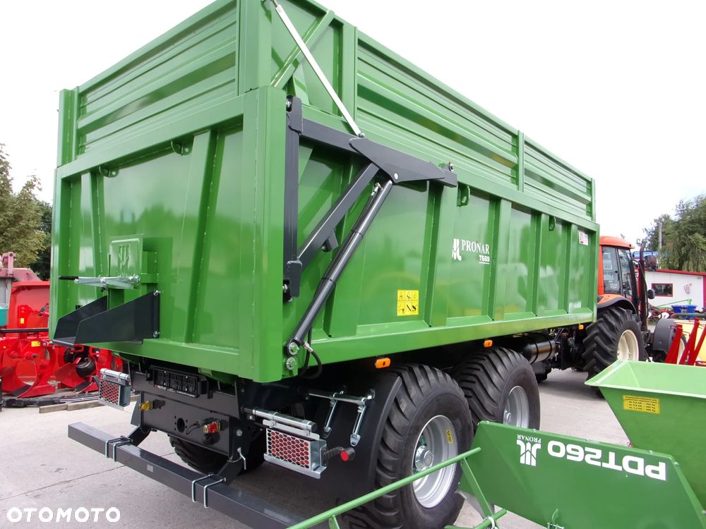 Pronar Przyczepa skorupowa T669 /T-700 XL tandem 14 ton, nadstawy, plandeka, oś skrętna - 4