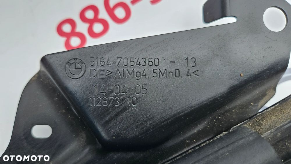 BMW 5 E60 E61 Osłona zderzaka przedniego Listwa górna zderzaka Uszczelka 7063835 Pas górny Wzmocnienie 7054360 - 10
