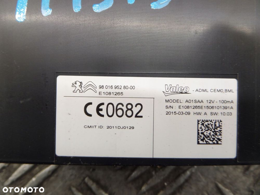 peugeot citroen komputer moduł bsm z06 9810296480 - 2