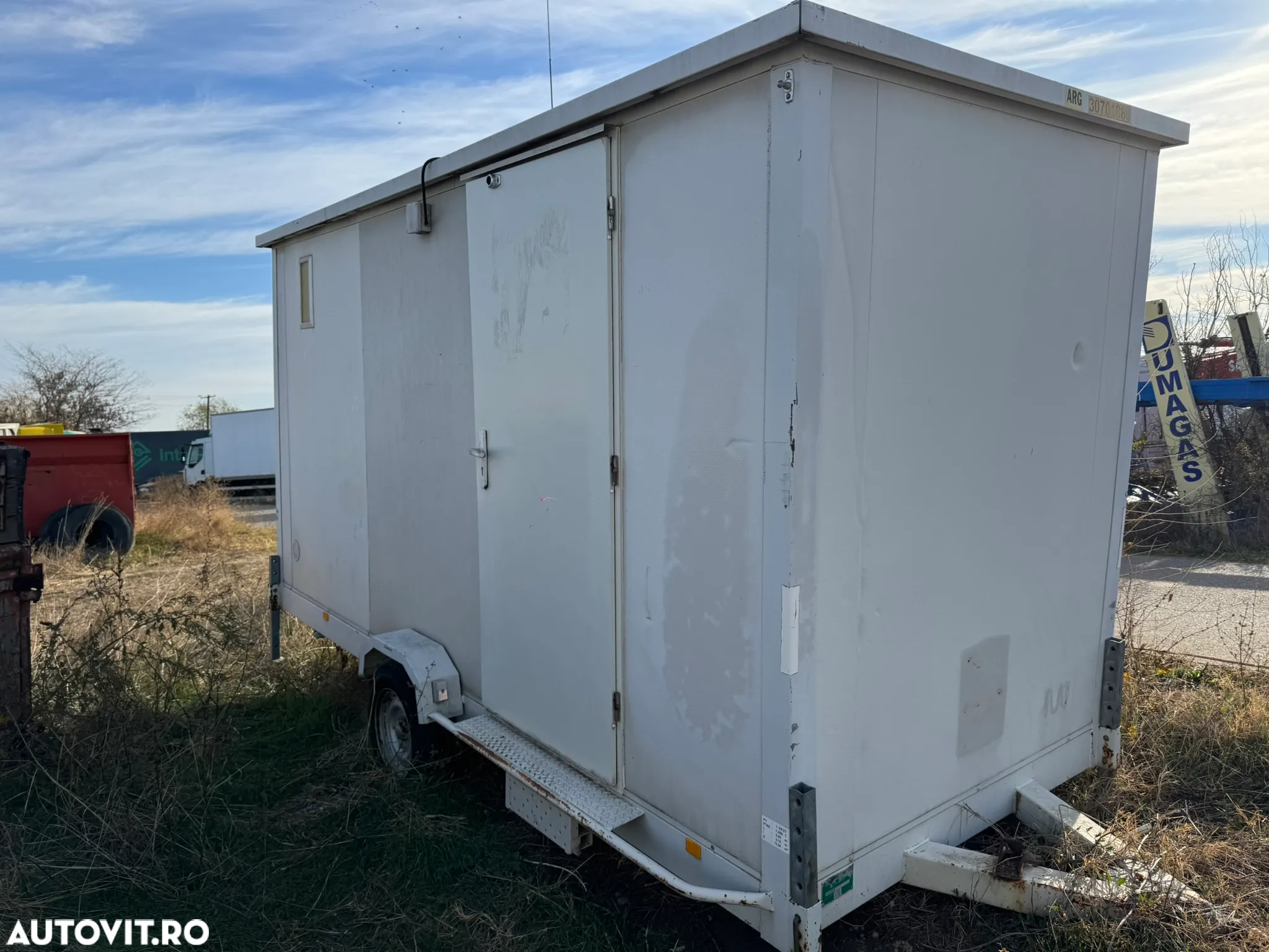 Remorca Container Vestiar / Depozit / Organizare Santier : 4 BUC : cu ACTE - 11