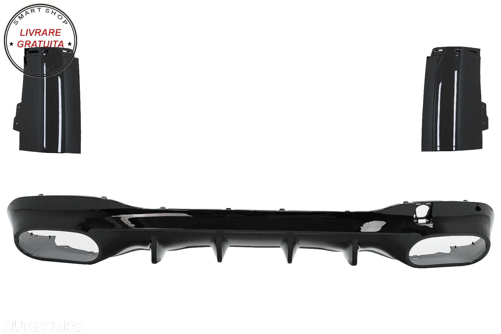 Difuzor Bara Spate cu Ornamente Evacuare Mercedes CLA X118 Shooting Brake C118 Cou- livrare gratuita - 5