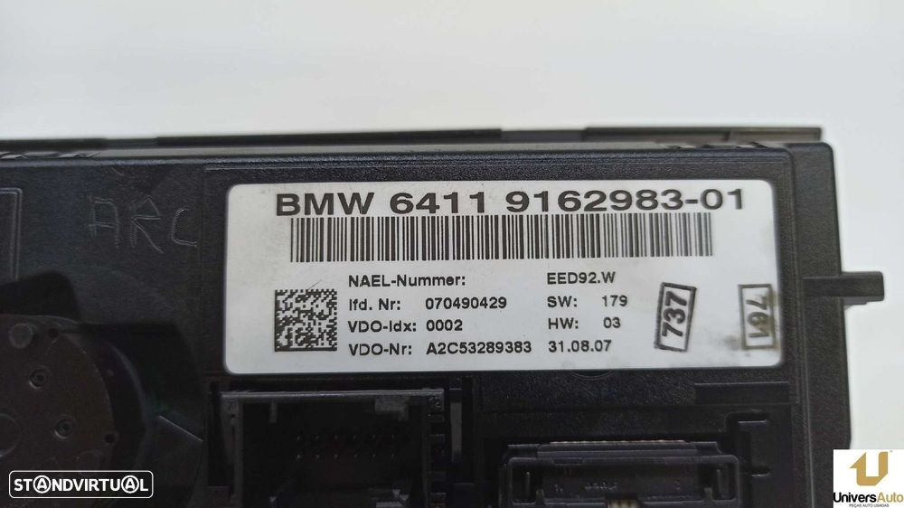 COMANDO CLIMATIZADOR BMW SERIE 3 BERLINA (E90) 318D - 2
