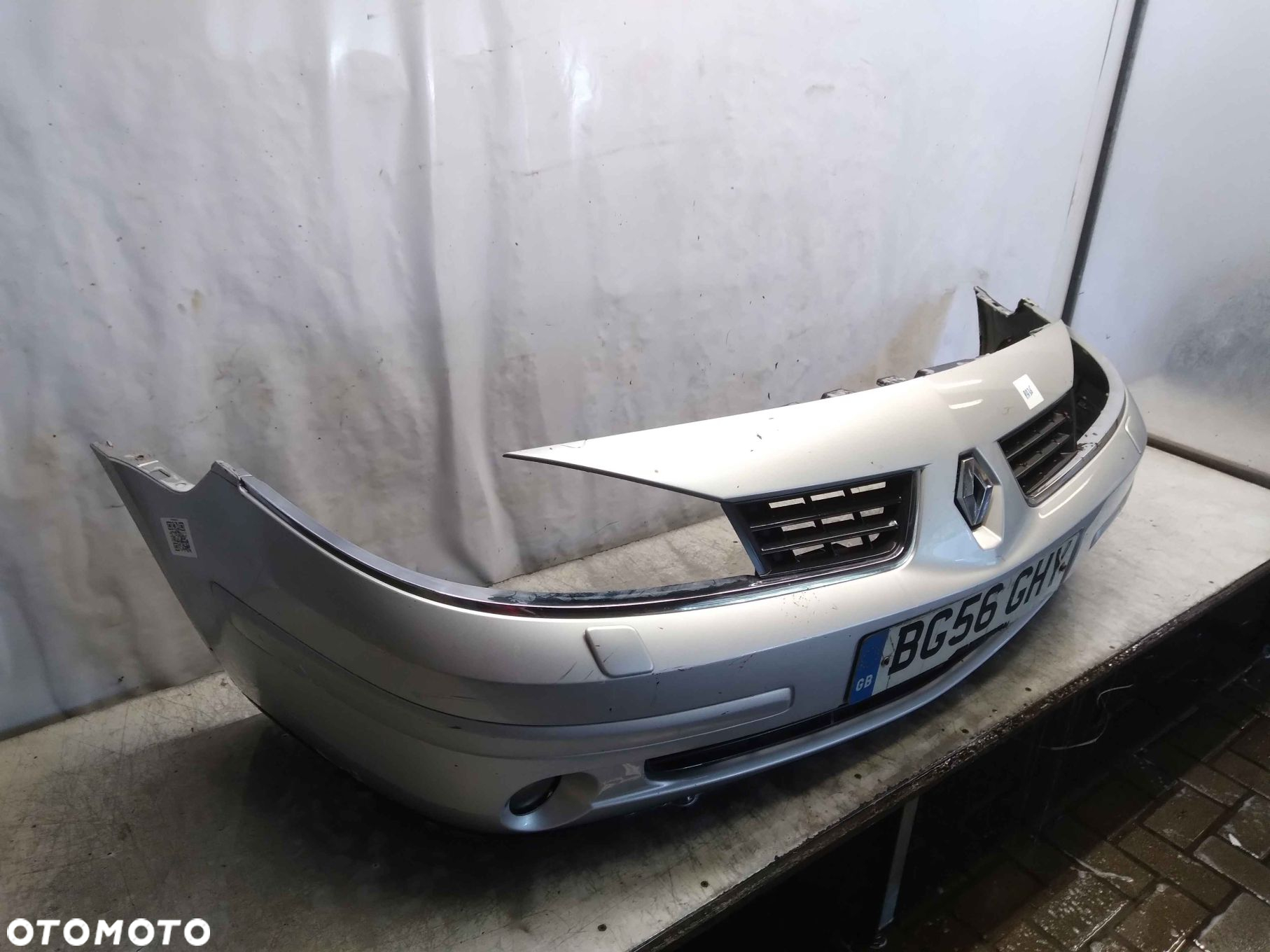 ^ ZDERZAK PRZÓD PRZEDNI DO RENAULT LAGUNA II 2 TED69 SREBRNY SPRYSKIWACZE LAMP XENON HALOGENY - 2