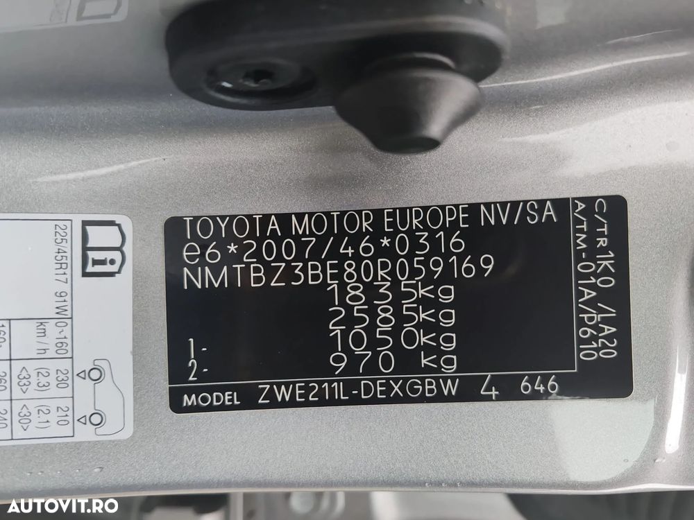 Toyota Corolla 1.8 HSD Exclusive interior Negru - 19