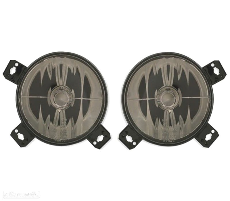 FARÓIS FRENTE PARA VOLKSWAGEN VW MK1+2 GOLF 1 I GOLF 2 II LUZ DE ESTRADA FUNDO CROMADO - 1