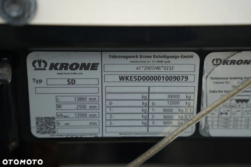 Krone FIRANKA / MEGA / DACH PODNOSZONY / OŚ PODNOSZONA - 31