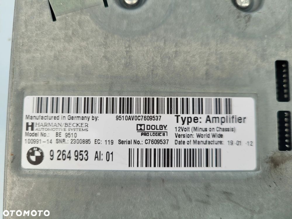 WZMACNIACZ HARMAN BECKER BMW F10 9264953 - 2