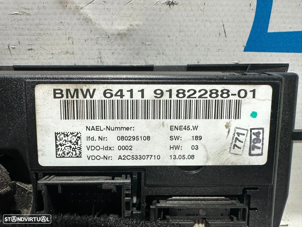 .Climatronic Sofagem Digital Ar Condicionado AC BMW Serie 1 E81 3 Portas E82  E88 E87 5 Portas Serie 3 E90 Sedan E91 Carrinha E92 Coupe E93 Cabrio - 8