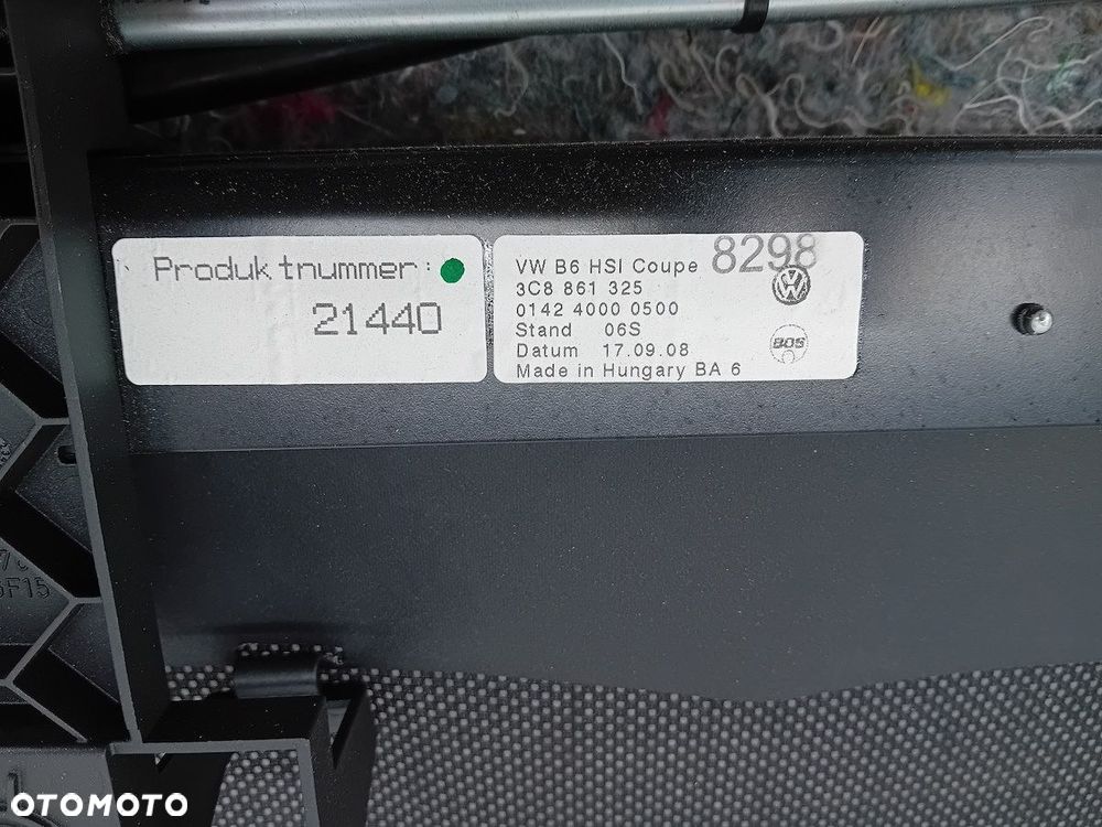 ROLETA BAGAZNIKA SIATKA VW PASSAT CC 3C8861325 SEDAN - 5