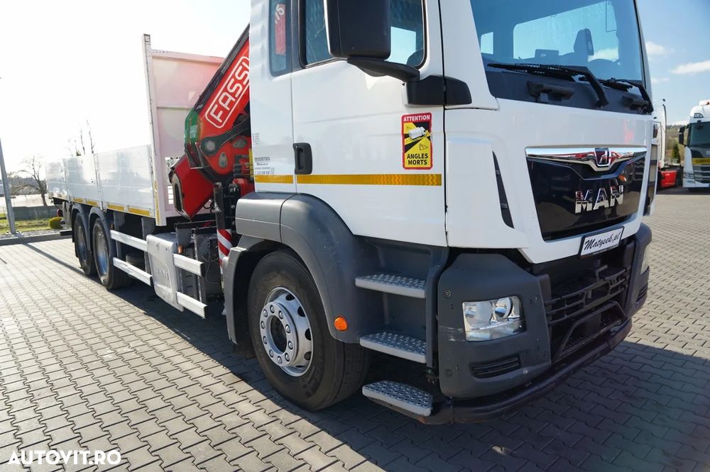 MAN TGS 26.420 / 6x4 / LIVRARE - 6,7 M / HDS FASSI F175A / EURO 6 / 2019 / RADIOCOMANDĂ / ROTATOARE - 10