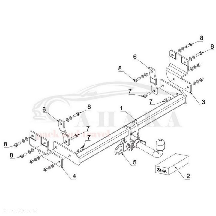 Hak Holowniczy Automat Do Mitsubishi Pinin H60 1999-2007 (Tylko 3 Drzwiowy) - 3