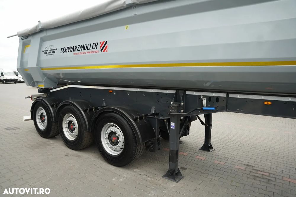 Schwarzmuller BASCĂ SCHWARZMULLER / 26 m³ / REMORCĂ DIN OȚEL / STANDARD / AXĂ RIDICATĂ / SAF - 9