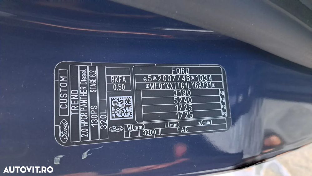 Ford Transit Custom Kombi 320 2.0 EcoBlue 130 CP L2H1 Trend - 41