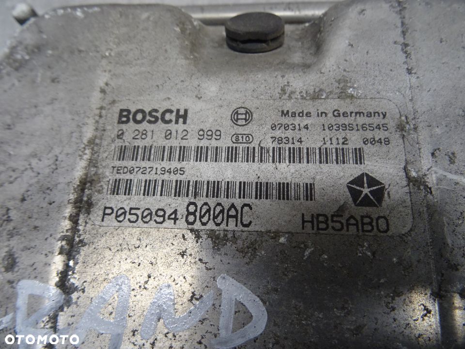 CHRYSLER GRAND VOYAGER IV LIFT STEROWNIK KOMPUTER SILNIKA P05094800AC / 0281012999 - 2