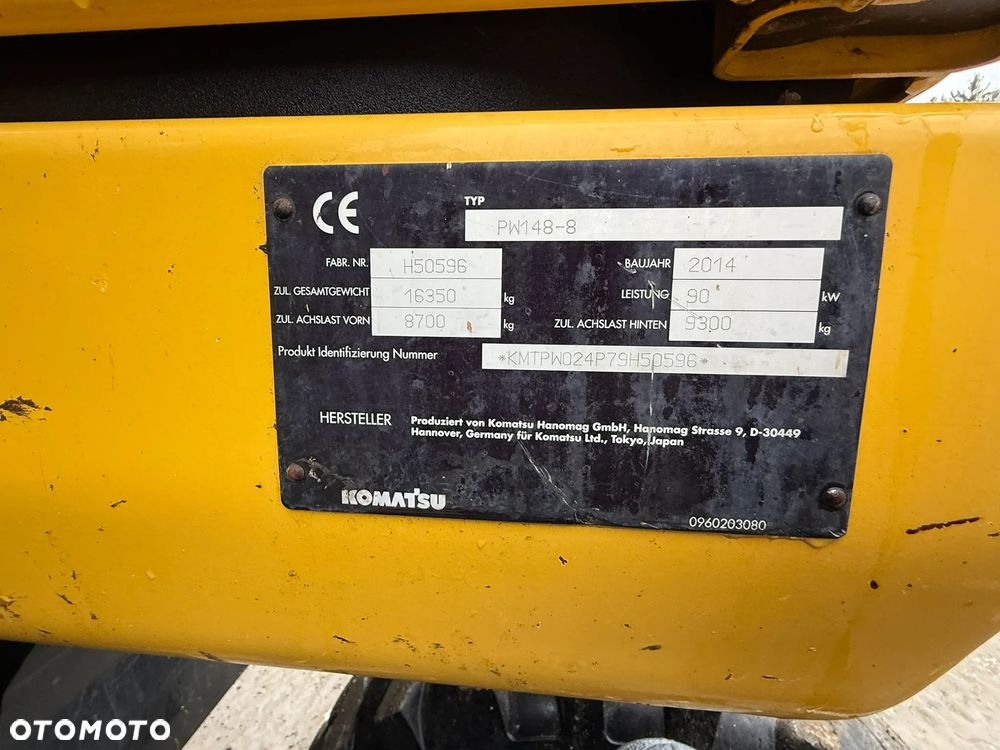 Komatsu PW 148 - 8 - 7