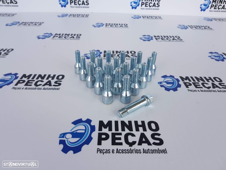 Pernos Aperto Interior Curtos Cinza M14x1.25 - 2